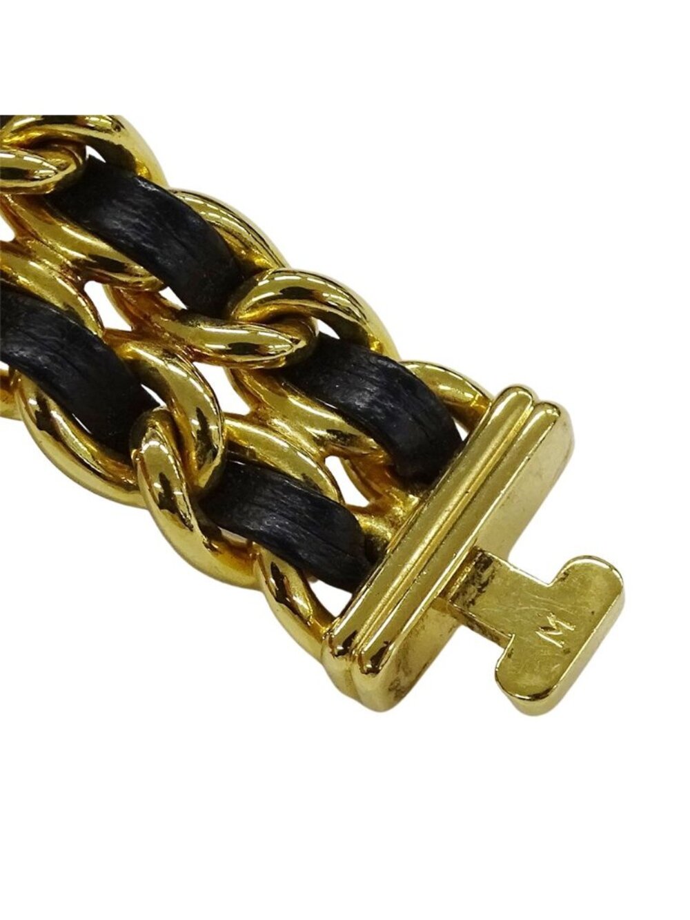 Chanel Watch Premiere Quartz Leather M Square Gold Black - Picture 4 of 10